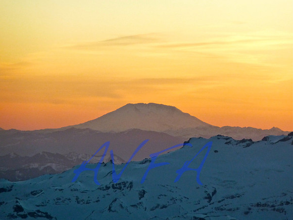 Mt St Helens From over Mt Rainer