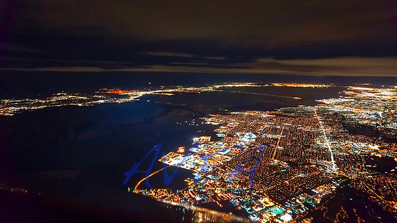 HAYWARD AND EAST SF BAY AT NIGHT